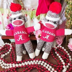2 Plushland Alabama Monkeys With Beads NWOT